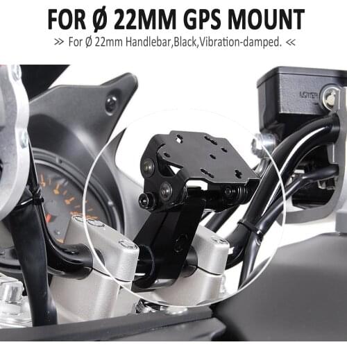 NEW Motorcycle Accessories Black Universal GPS Mount For Ø 22mm Handlebar Phone Bracket Holder