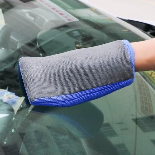 Car Wash Gloves Wool Duster Cloth Towels Cleaning Polishing Tool Auto Care Water Absorption for 4x4 Truck Motorcycle Accessories