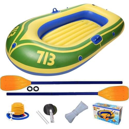 Portable Inflatable Boat Folding Rubber Explorer Boat Kayak Canoe for Fishing 2 People For Outdoor Parent-child Party