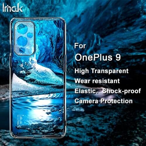 IMAK Transparent Soft Phone Case for OnePlus 9 Back Cover Case for OnePlus 9 Pro TPU Shell Phone Bag