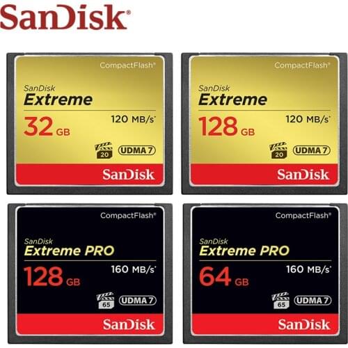 Original SanDisk Memory Card 32GB 64GB 128GB CF Card Extreme PRO High Speed Compact Flash Card for DSLR and HD Camcorder