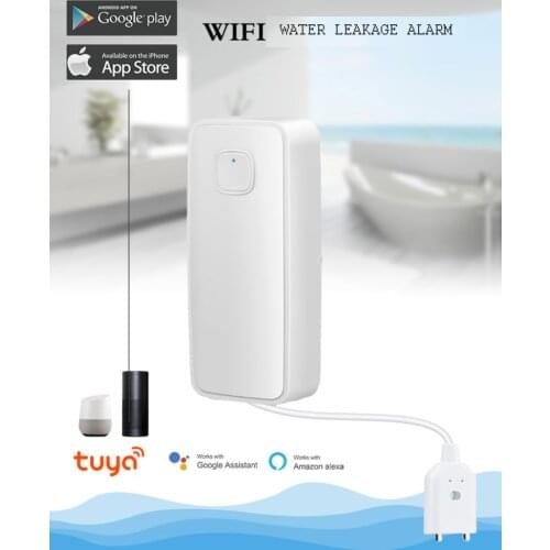Tuya Wifi Water Leakage Alarm Independent Smart Water Leak Sensor Detector Flood Alert Overflow Home Security Alarm System