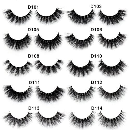 SOQOZ Mink Eyelashes 3D Mink Lashes Handmade Wispy Strip Lashes Thick False Eyelashes Lash Extension Makeup D105