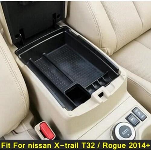 Lapetus Car Styling Central Storage Pallet Armrest Container Box Cover Fit For nissan X-trail T32 / Rogue 2017 2018 2019 2020