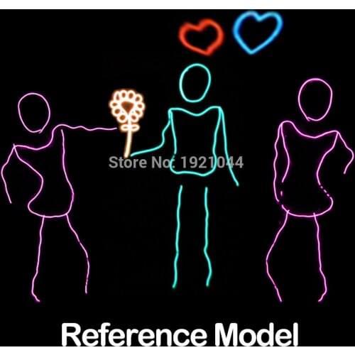 10 Colors Available DIY Glowing Clothes EL Costumes LED Suits Flexible Waterproof EL Wire for Fashion Talent Show