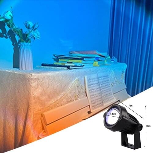 USB Sunset Projection Nightlights LED Breaking Dawn Coastline Beach Lamp Home Bedroom Wall Atmosphere Decor Lighting Lamp