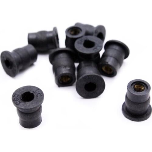 Windscreen Fairing Rubber Brass Well Nuts M5 10PCS For Suzuki GSX-R1300/1000/750/600 Honda CBR 600/900/954/929