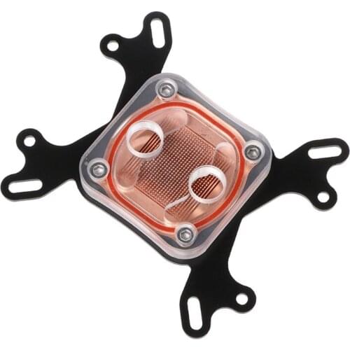 Computer CPU Water Cooler 50mm Transparent Cover Cooling Block For AMD Intel