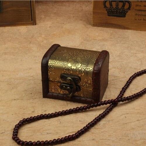 High Quality Portable Women Retro Old Stye Unique Wooden Jewelry Organizer Box Case F20173403