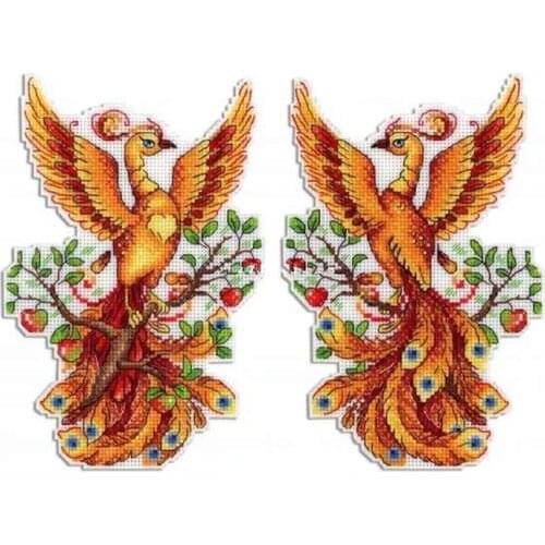 Top Quality Lovely Hot Sell Counted Cross Stitch Kit Firebird Ornaments Phoenix Ornament Bird On The Tree Studia P-483