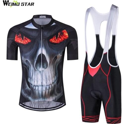 Weimostar 2017 Cycling Jersey male set High quality Short sleeve cycling sportswear Quick-drying Anti-sweat Cycling Clothing set