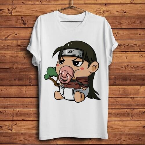 Funny cute baby Senju Tobirama and Shodai Hokage Hashirama anime t shirt men white casual tshirt unisex streetwear manga tee