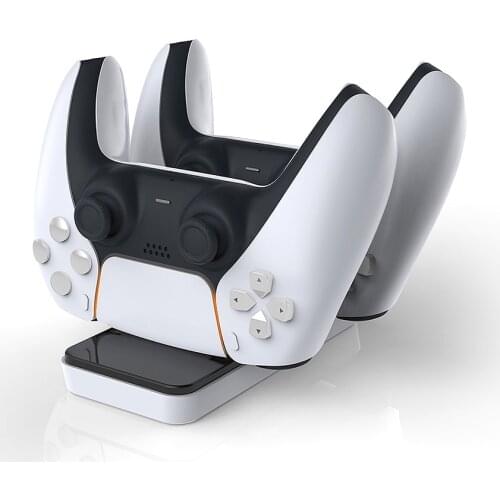 For PS5 Game Controller Charger Dual USB Fast Charging Dock Station Cradle Holder for Sony PlayStation 5 Wireless Controller