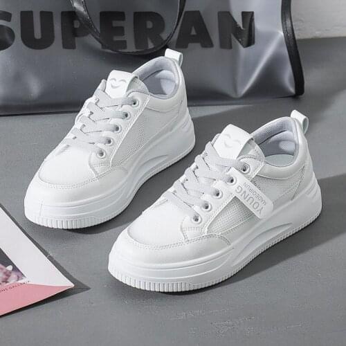 Womens Shoes 2021 Spring and Summer New Sneakers Womens Breathable Casual Shoes Mesh Shoes Flat Shoes All-match Single Shoes