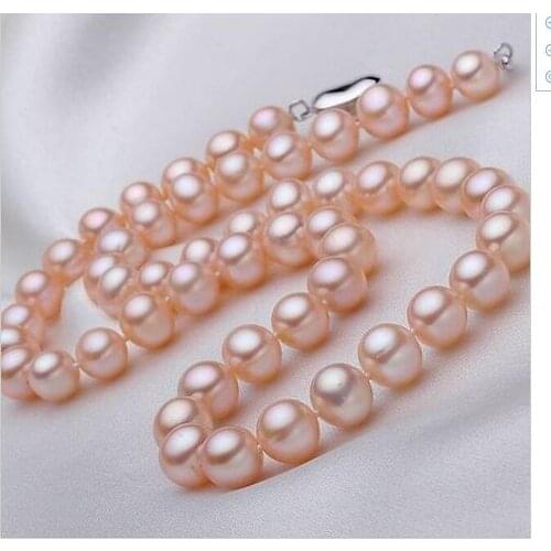 Women gift word Jewelry AAAA+ 11-11.5MM Natural farming Purple pink white Fresh water Pearl Necklace long 17" Silver 925