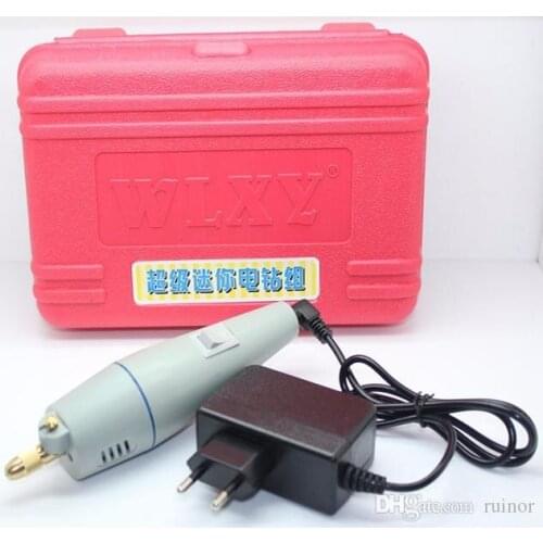 1set 110v~240v Mini Super Electric Drill/Electric Grinder Set+Power Adapter with 0.5-3.0mm Chuck 530g/cm Torsion 8000-12000 rpm