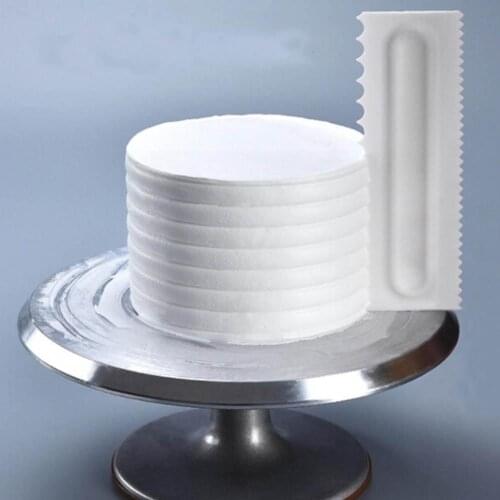 1PC Pastry Icing Comb Set Plastic Cake Scraper Texture Baking Cake For Cake Decorating Spatulas Mold Confectionery Fondant F8I4