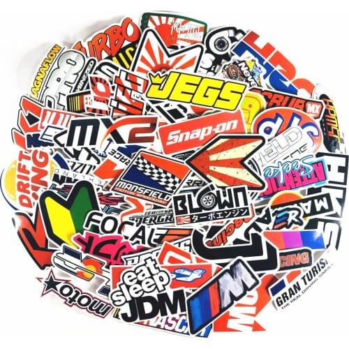 100pcs Funny Word Car Stickers Motorcycle Suitcase Decor Phone Laptop Covers DIY Vinyl Decal Sticker Bomb JDM Car Styling