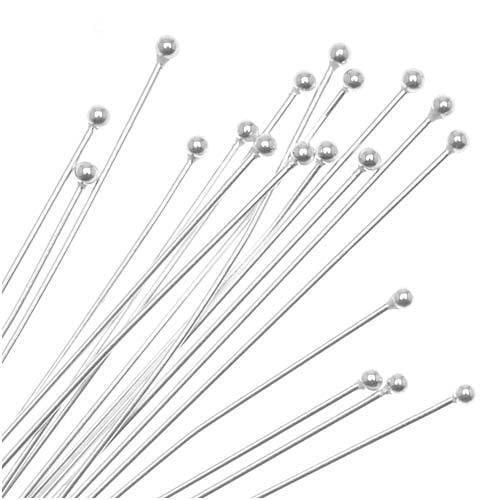 1000pcs Silver Plated Ball Head Pins Findings 30x0.5mm(w00239)