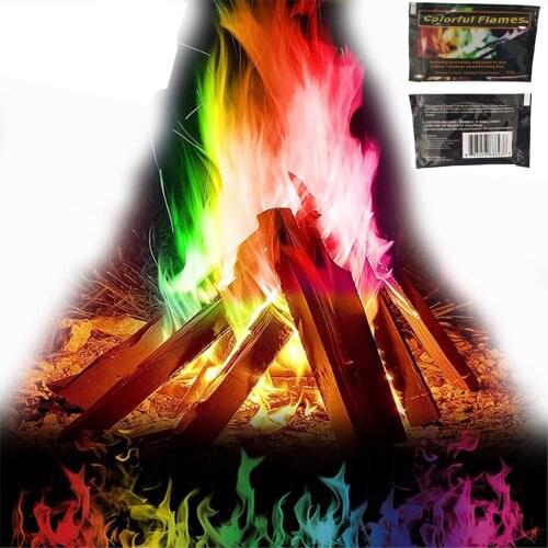 2 Packs Fire Colours Powder Colourful Flame for Campfire Fireplace fireplace color changer