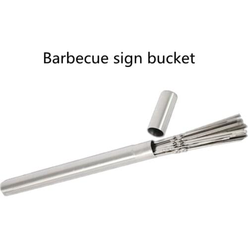 20 Pcs Barbecue Skewers Reusable Flat Stainless Steel Barbecue Skewers BBQ Needle Stick For Outdoor Camping Picnic Tools