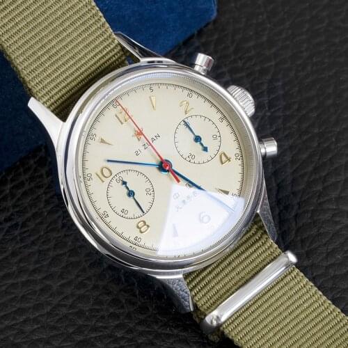Retro 1963 Watch Pilot Air Force Chronograph ST1901 Manual Movement Classic Collection Creativity Luxury Gift Business Men Watch