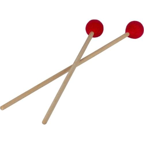 Tooyful 1 Pair Beech Wood Marimba Sticks Glockenspiel Xylophone Mallets Beaters Percussion Instrument Accessory