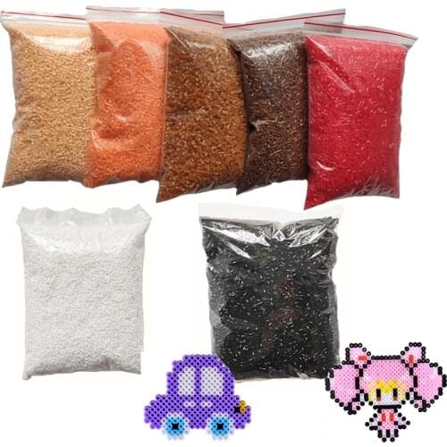 10000pcs / bag 2.6mm mini hama beads kids DIY toy colormixing white black skin color fuse beads learning toys for children