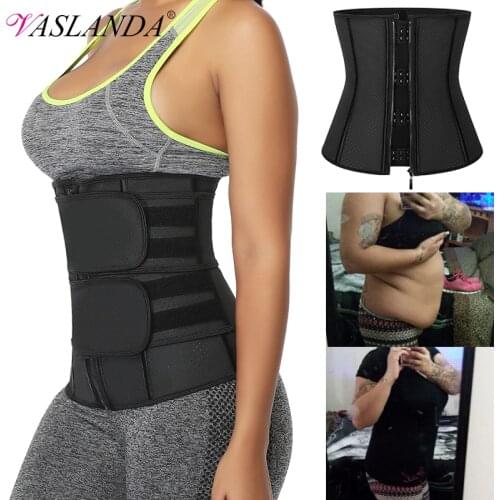Latex Waist Trainer Weight Loss Sweat Corset Women Slimming Body Shaper Sport Girdles Workout Belts Slim Fajas Modeling Straps