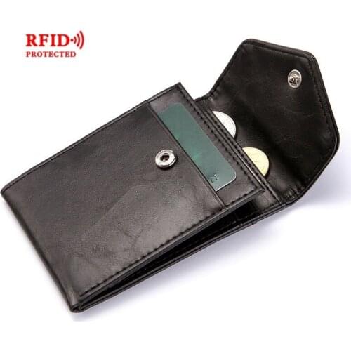 Fashion RFID Wallets for Women Men Mini Ultrathin Leather Wallet Slim Wallet Coins Purse Credit ID & Card Holders Card Cases