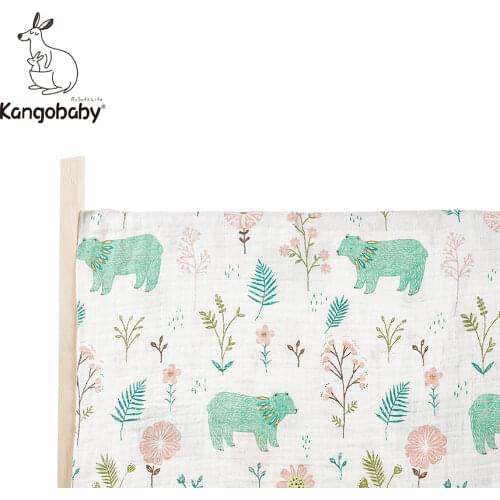 Kangobaby #My Soft Life# 1pc 100% Cotton Baby Muslin Swaddles Newborn Blankets Stroller Cover Bath Gauze Infant Wrap