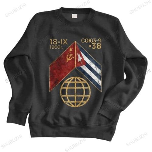 Men sweatshirt spring shubuzhi Vintage CCCP Space COM3-9 hoodies Men URRS Cuba Communism warm mens cotton shubuzhi hoodie