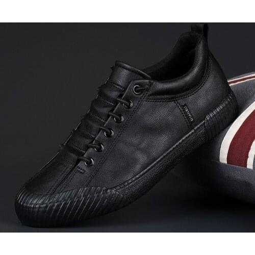 New Hot Fashion Spring Autumn Men Lace-up Leather Casual Shoes Trend Shoe Cool Loafers Flats Designer Shoes Men Sneakers
