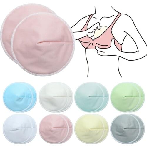 1Pair Soft Bamboo Nursing Pad Washable Reusable Nursing Breast Pad Breastfeeding Washable Breathable Absorbency Mom Necessary