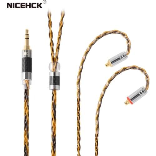 NICEHCK C8-1 8 Core Silver Plated 2.5/3.5/4.4mm Balanced Cable To 0.75 0.78 2pin/mmcx Connector Hifi Upgrade Cable For DB3 TFZ
