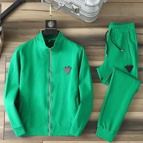 2021 European and American new spring and autumn womens fashion all-match loose printing casual sports two-piece suit