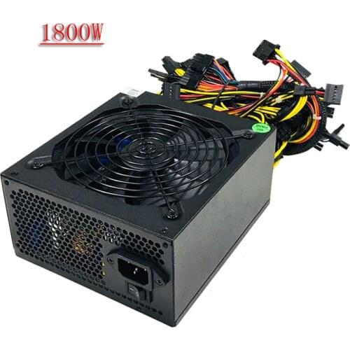 PC Mining Rig Power Supply 1800W Computer ATX PSU ETH Miner Source For rx470 480 570 580 GTX1060 1070 1080 6-8 GPU Card Case