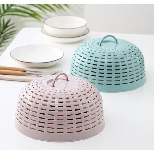 Plastics Table Food Cover Circular Anti Fly Mosquito Kitchen Cooking Tools Mesh Food Dish Covers Picnic BBQ Party Folding Tent