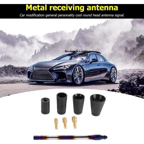 Durable Antenna Wear-resistant Solid Color Universal Car Roof Stubby Antenna Burnt Blue Metal Short Radio Antenna 5 inch