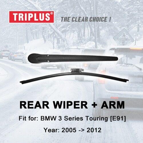 Rear Wiper Arm with Blade for BMW 3 Series Touring E91 (2005-2012) 1pc 13" 340mm, Rear Wiper Arm & Rear Wiper Blades