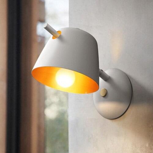 Nordic Industrial Bedside LED Wall Lamps Apply to Apartment Homestay Bedroom Macaron Art Indoor Decoration Contracted Luminaire