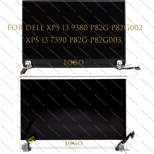 LCD Display Screen Touch Digitizer Replacement Full Assembly With Hinges 13.3" FHD UHD For Dell xps 13 9380 P82G P82G002
