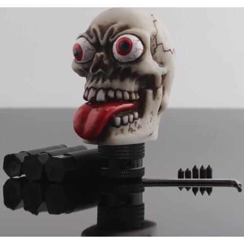 Universal Car Gear Shift Knobs Skull Head Style Gear Manual Transmission Gear Shift Knob Shifter Lever Modified Manual Gear Car