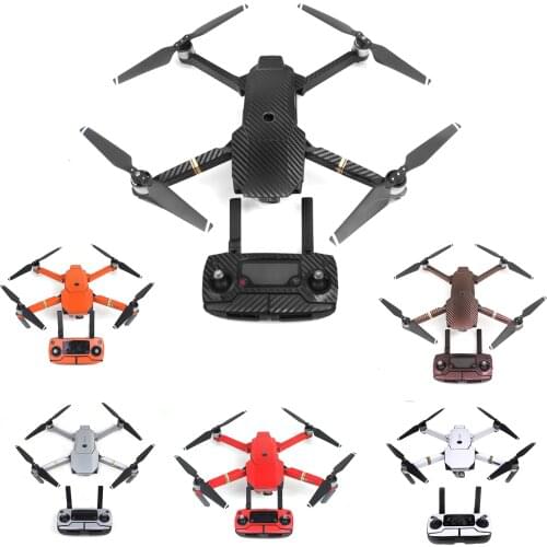 Waterproof Carbon Graphic Decals Skin Full Wrap Drone Body+Remote Control+Extra Batteries Arm Stickers for DJI MAVIC PRO Drone