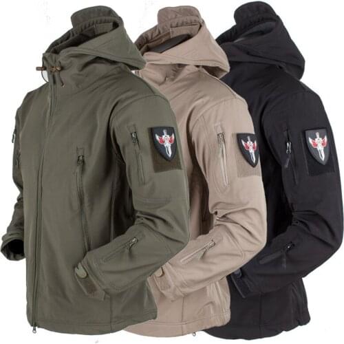 Military softshell jacket Men Windproof Waterproof warm Fleece coats Outdoor Camping Climbing Hunting Hiking Tactical outerwear