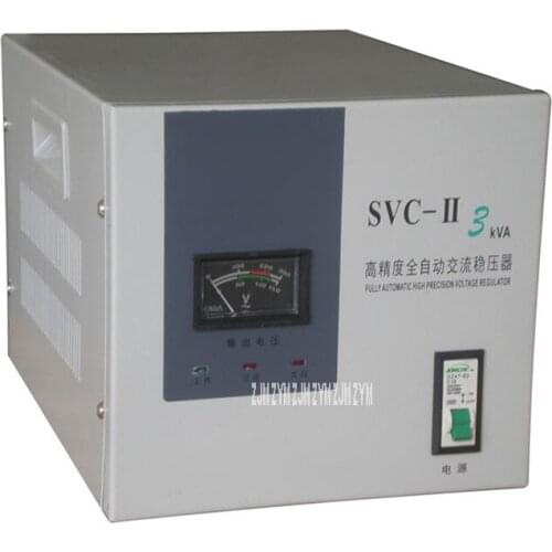 SVC-3KVA Copper Coil High Precision Voltage Regulator Household Full Automatic Air Conditioning Single Phase Voltage Regulator