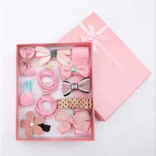 10Pcs/Set Korean Fashion Girls Hair Accessories Elastic Hair Bands Flower Hair Clips Candy Hairclip Cute Hairpins Bows Headdress