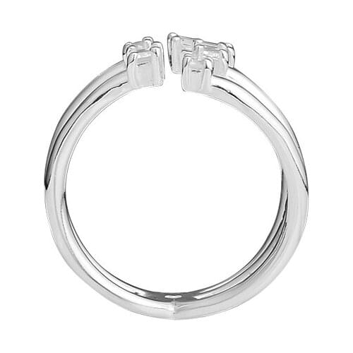 100% Authentic 925 Sterling-Silver-Jewelry Shards of Sparkle Rings with Clear CZ Free Shipping