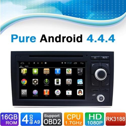 16GB iNand Flash, 4 Core, Android 4.4.4 For Audi A4 Autoradio DVD Navigation For Audi A4 Auto radio for Audi A4(2002-2008.9)