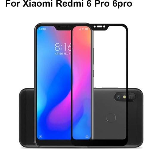 2PCS Screen Protector For Xiaomi Redmi 6 pro 6proTempered Glass Screen Protector Protective Full Cover For Xiaomi Redmi 6 pro